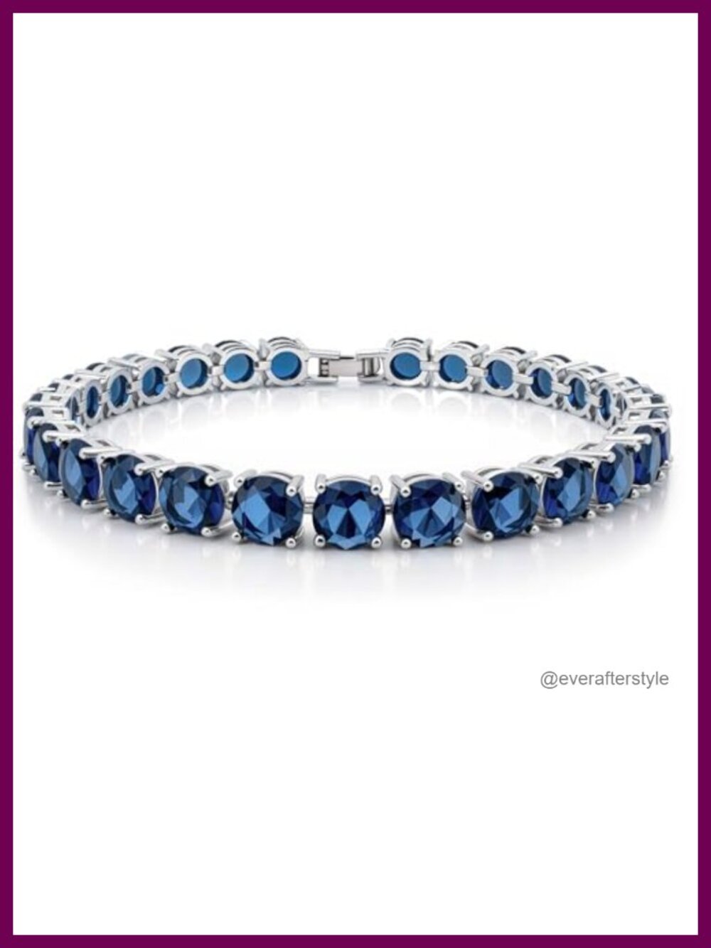 Cubic Zirconia Tennis Bracelet 7in Silver-Tone Plated Brass Stackable